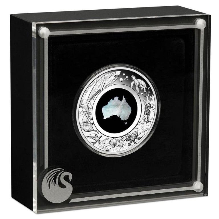 Silber Perlmutt - Great Southern Land - 1 oz PF in the original coin case