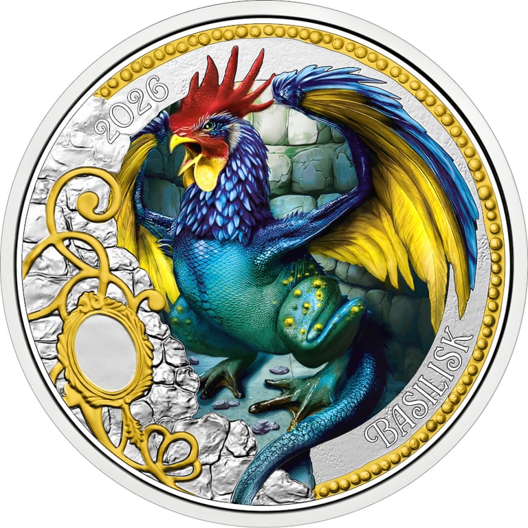 Front of CuNi Fantastische mythical creatures "Der Basilisk" 3 EUR UNC - 2026