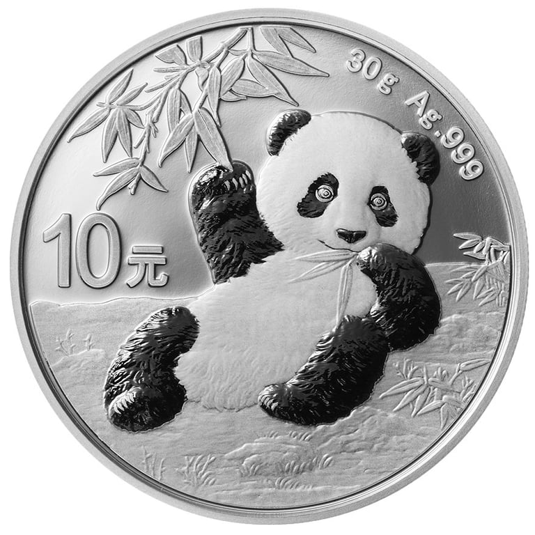Front of the Silver Panda 30 g