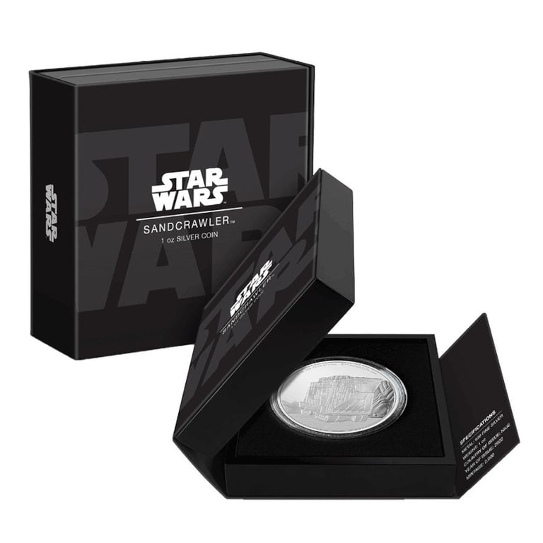 Silver STAR WARS Sandcrawler 1 oz - PF 2022 in the original coin case