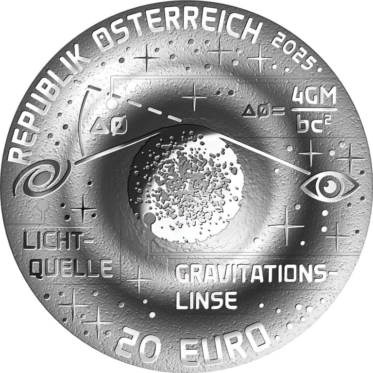 Back of the Silver Einsteinring 20 EUR PF AT - 2025