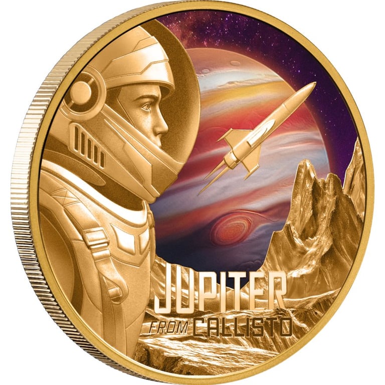 Side view of Gold Jupiter from Callisto 1 oz PF - 2026
