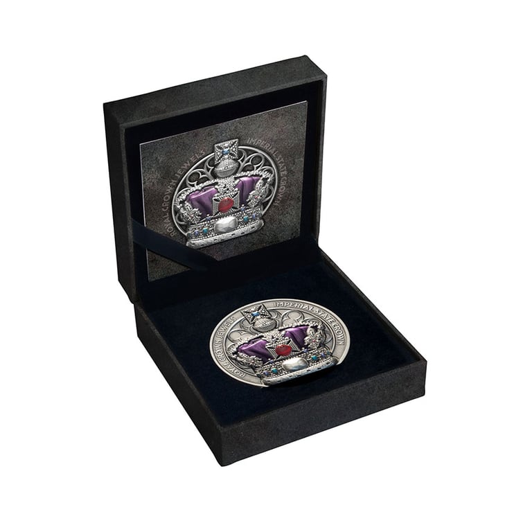 Coin Case of Silver Royal Crown Jewels - Imperial State Crown 2 oz - Ultra High Relief 2026