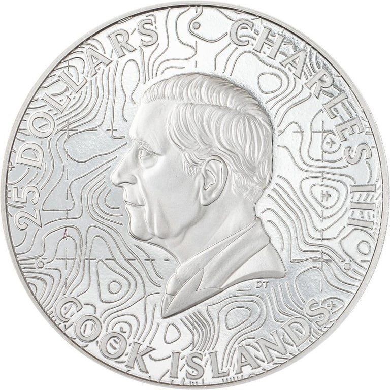 Back of Silver Topography Yellowstone 5 oz PF - Ultra High Relief