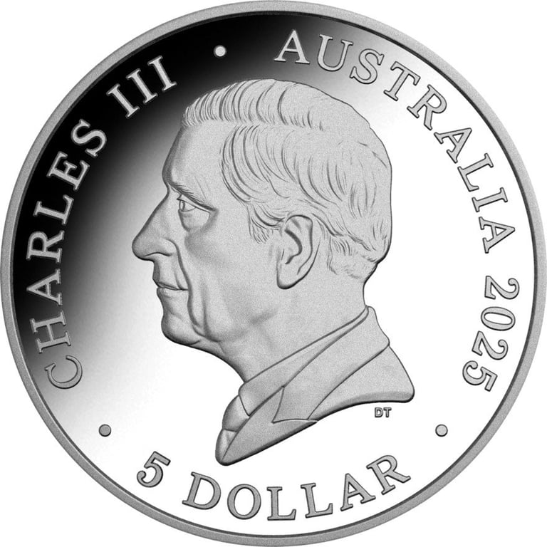 Back of the Silver Koala 1 oz PF - High Relief - RAM 2025