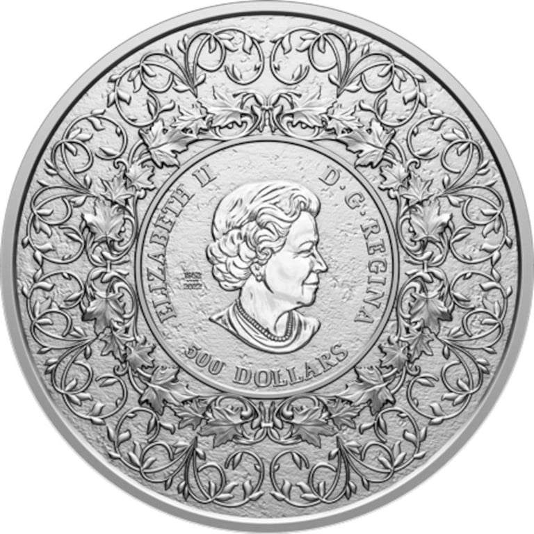 Back of the Silver Maple Leaf 5000 g Matte Proof - 35th Anniversary - 2023