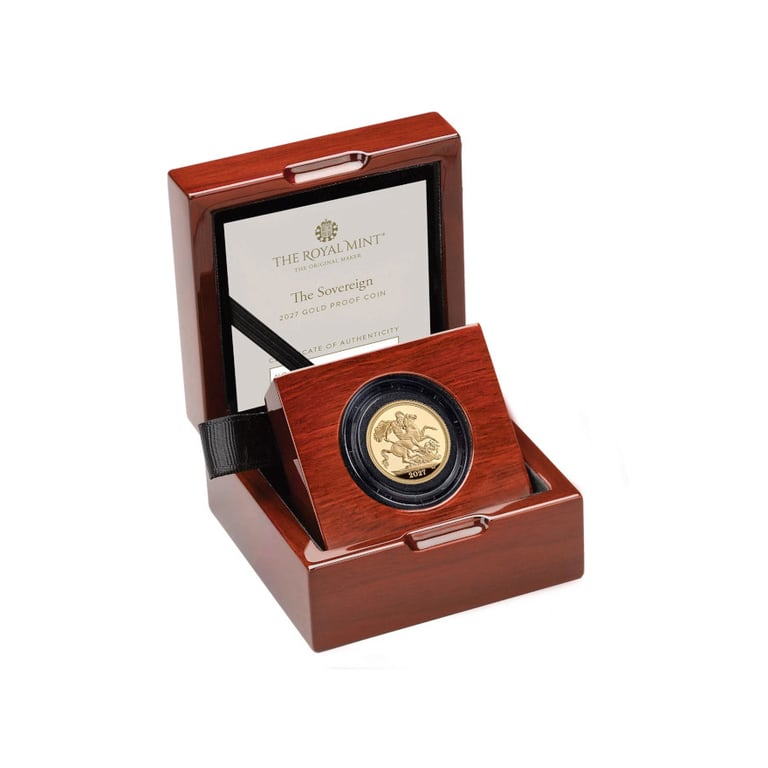Coin case of Gold Sovereign PF - 2027
