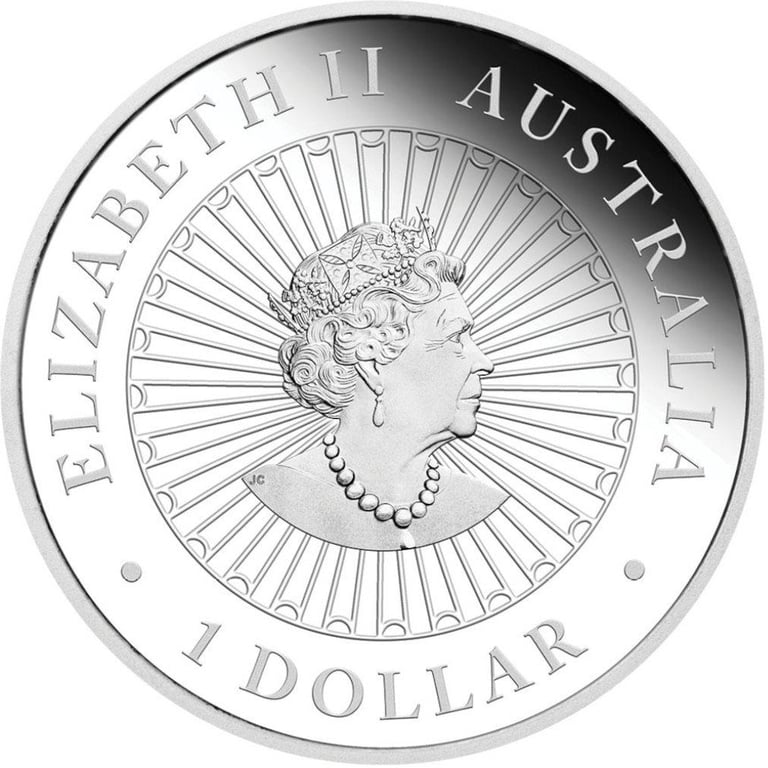 Back of the Silver Opal Series 1 oz PF - Year of the Rabbit 2023