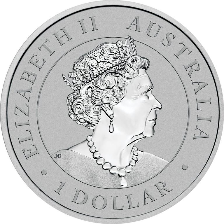 Back of the Silver Emu 1 oz - 2021