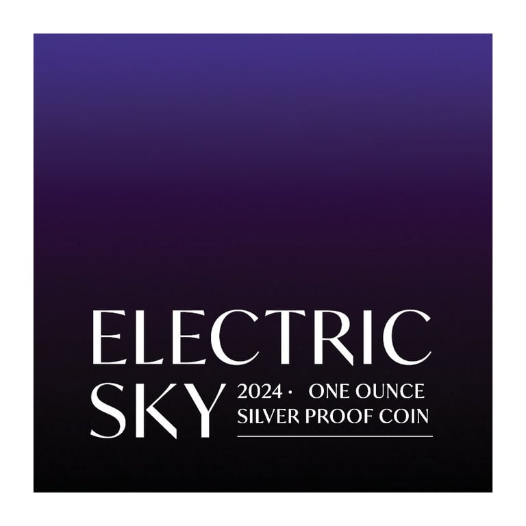 Original coin case of the Silver Electric Sky 1 oz - 2024