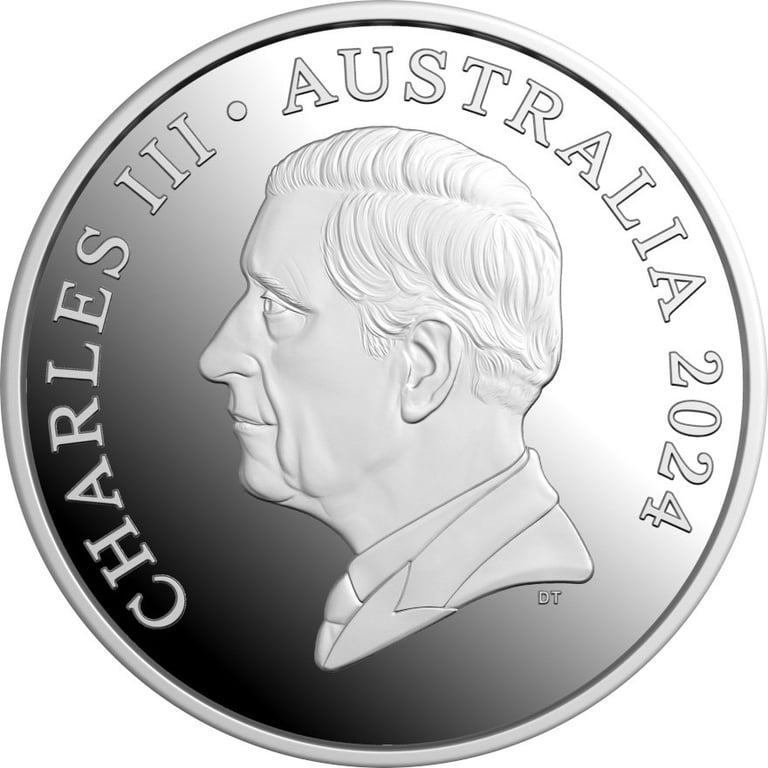 Back of the Silver Kangaroo - Desert Life 1 oz Proof - RAM 2024