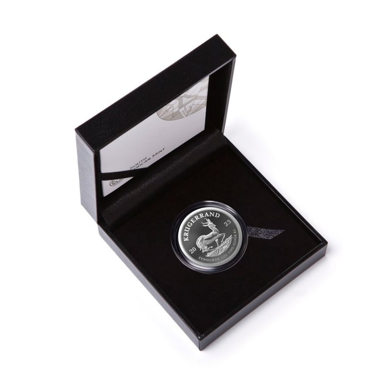 Silver Krugerrand 1 oz PF - 2023 in the original coin case