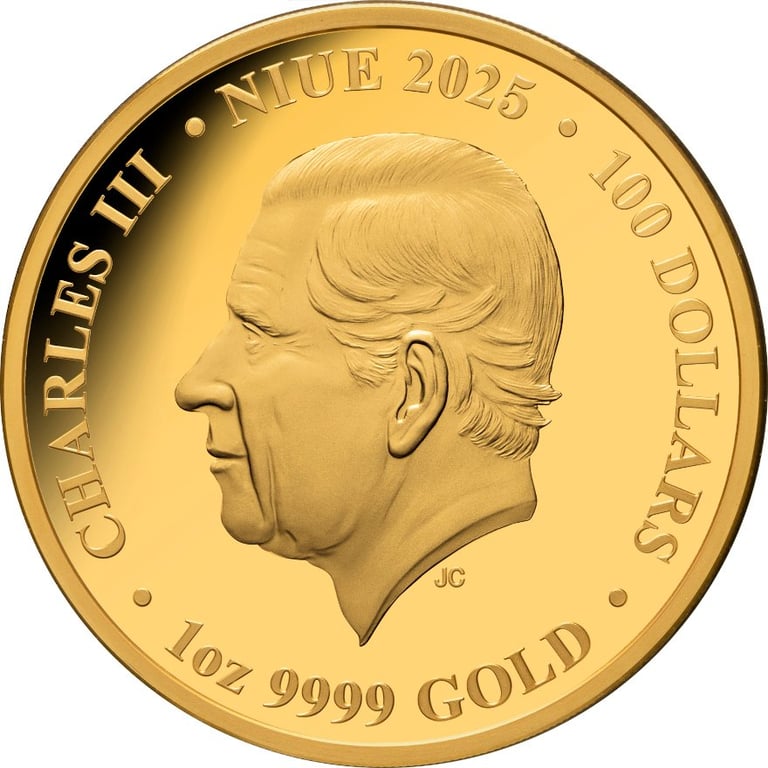 Back of Gold Flamingo 1 oz Proof 2025