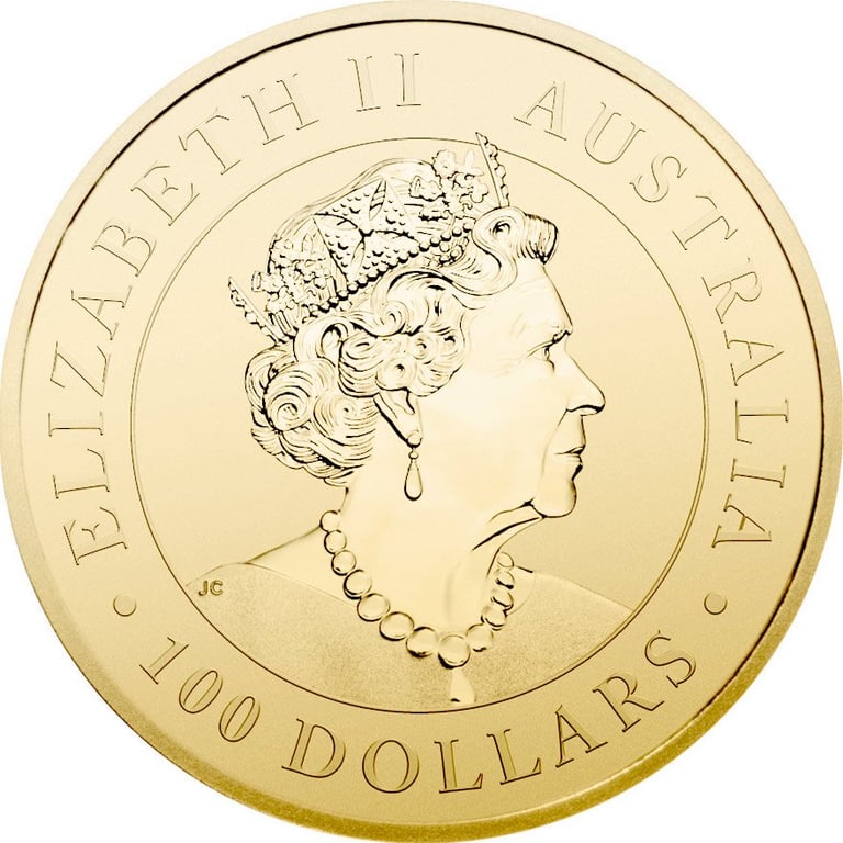 Back of the Gold Emu 1 oz - 2019