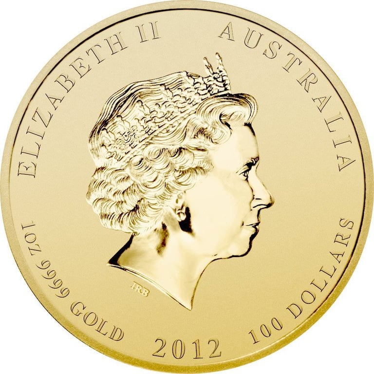 Back of the Gold Lunar l-ll 1 oz 
