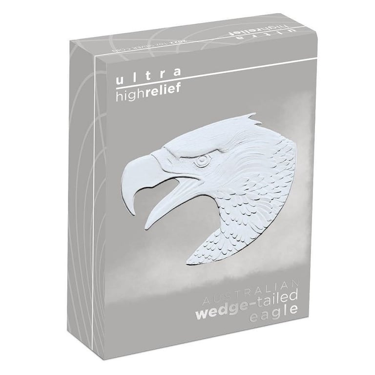 Original coin case of the Silver Wedge Tailed Eagle 1 oz PF - High Relief 2022