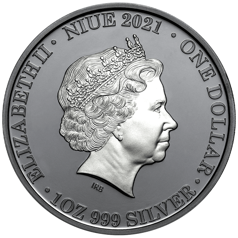 Back of the Silver Wombat 1 oz 2021 - Black Proof