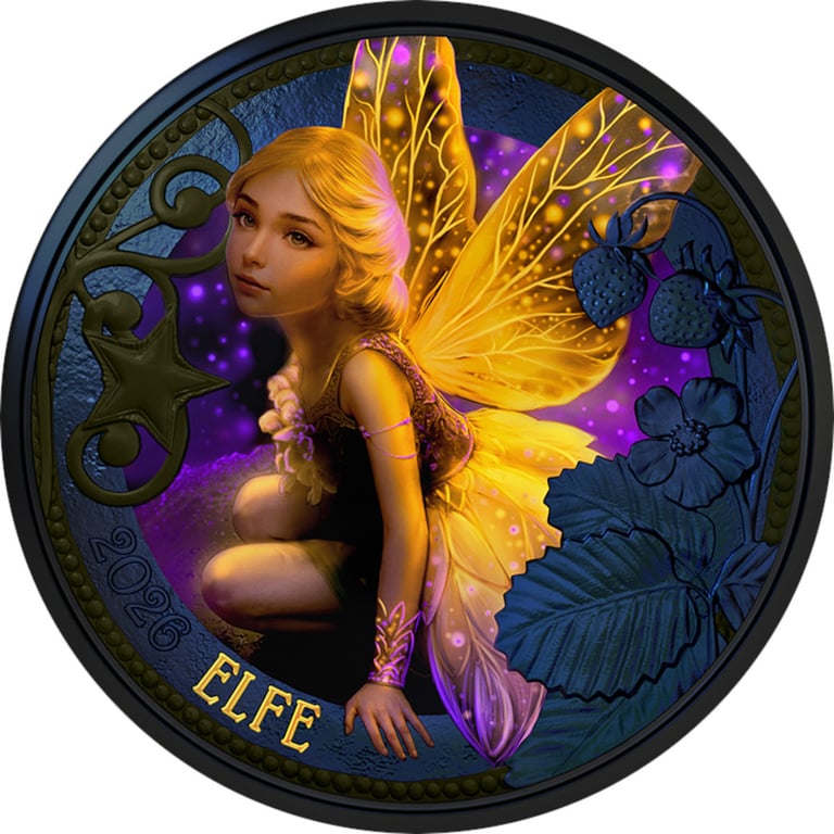 Front (Dark) of Fantastic Mythical Creatures “The Elf” 3 EUR UN – 2026