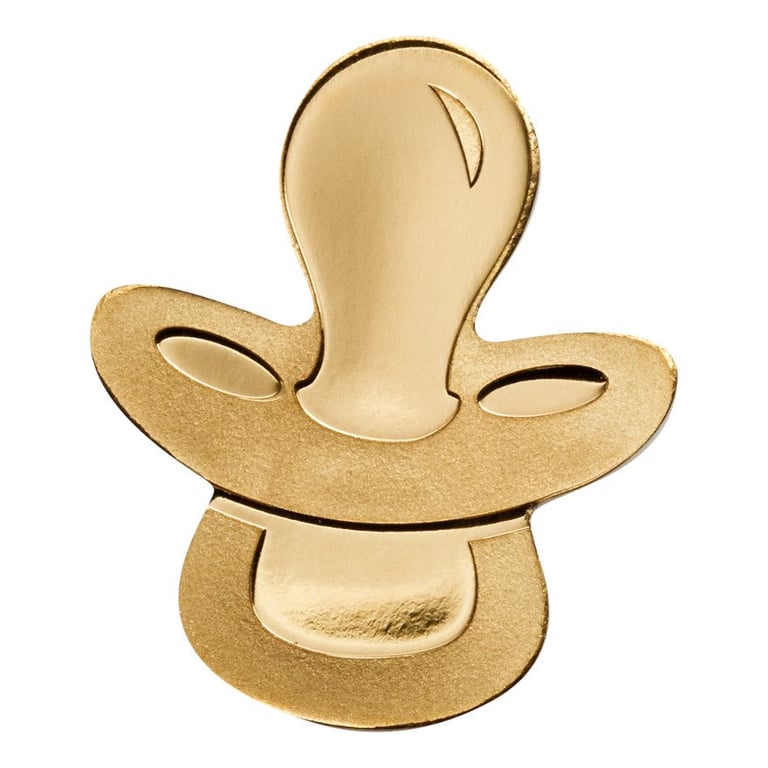 Front of the Gold pacifier 0.5 g