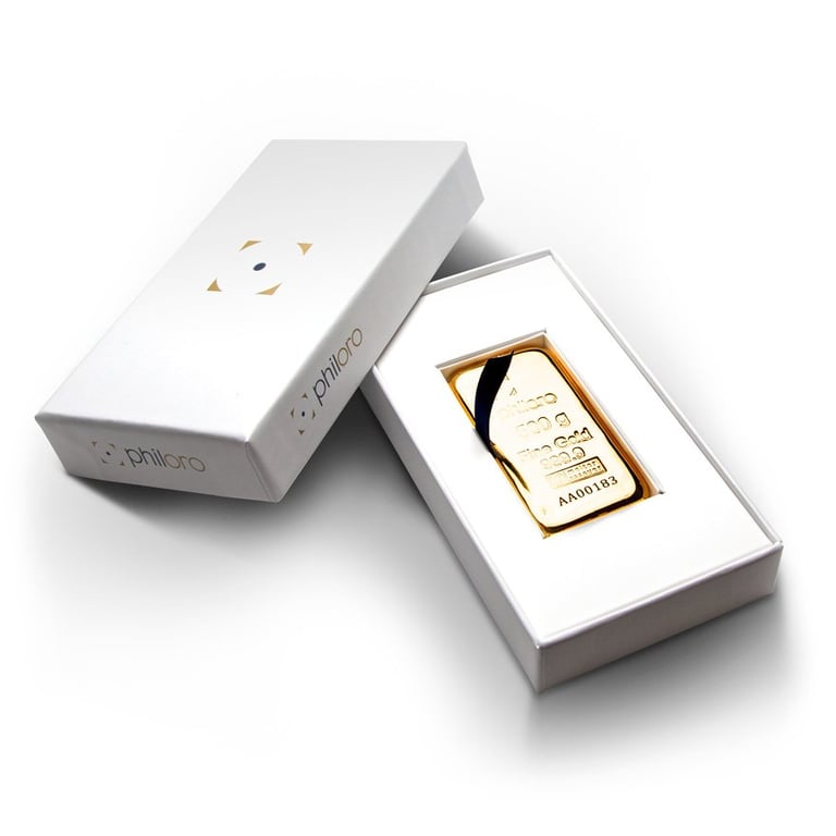 Opened philoro Gold Bar Box 500 g