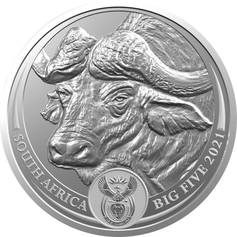 Front of the Silver Buffalo 1 oz - Big Five South Africa