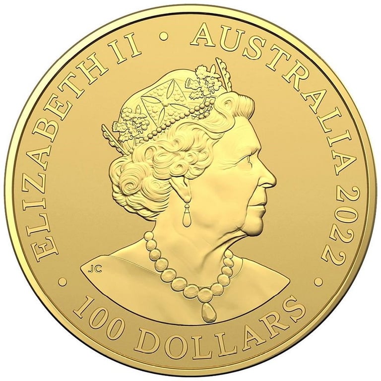 Back of the Gold Australia Zoo 1 oz - Elephant