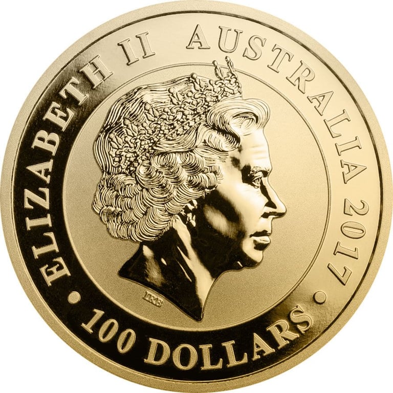 Back of the Gold Swan 1 oz - 2017