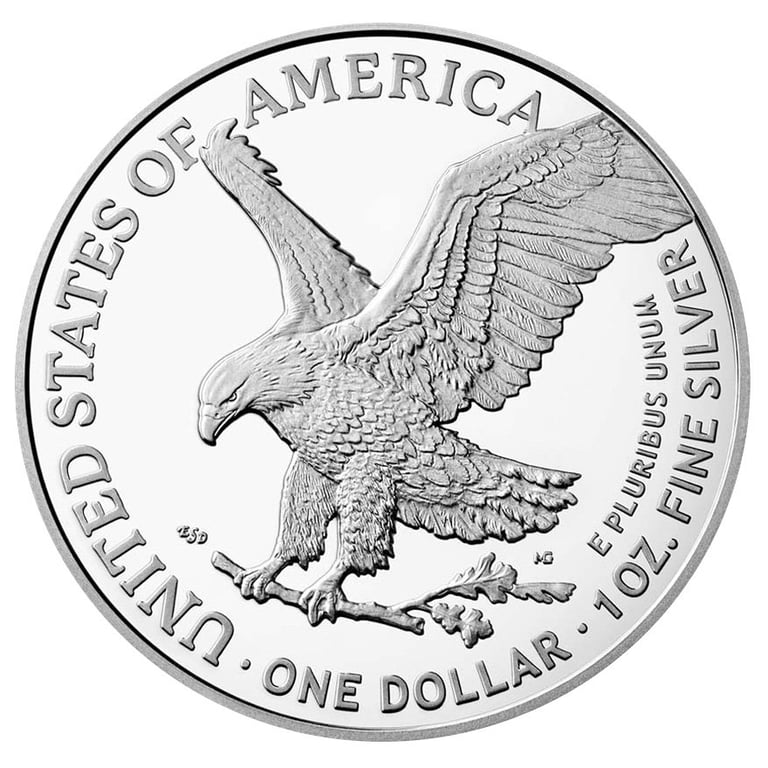 Back of the Silver American Eagle 1 oz