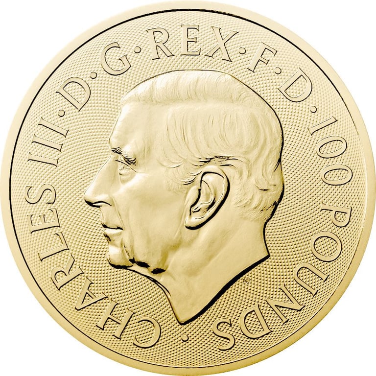 Back of the Gold Britannia & Liberty 1 oz - 2024