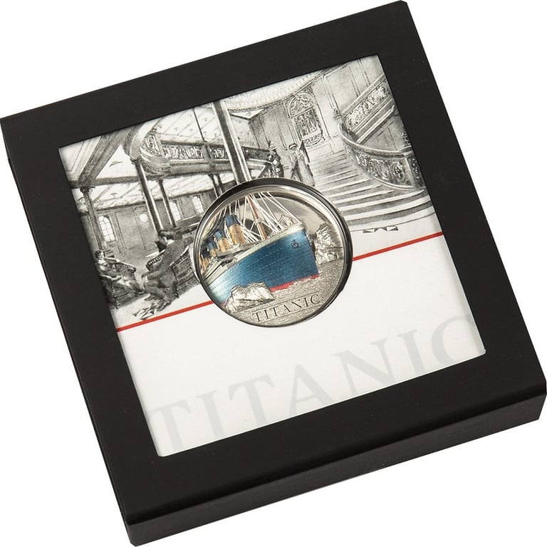 Silver Titanic 1 oz PF - High Relief incl. Relic 2022 in the original coin case