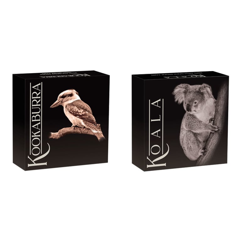 Box of Gold Coin Set – 1st Releases Proof – 1/2 oz Koala Proof & 1 oz Kookaburra High Relief