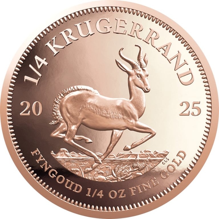 Front of the Gold Krugerrand 1/4 oz PF - 2025