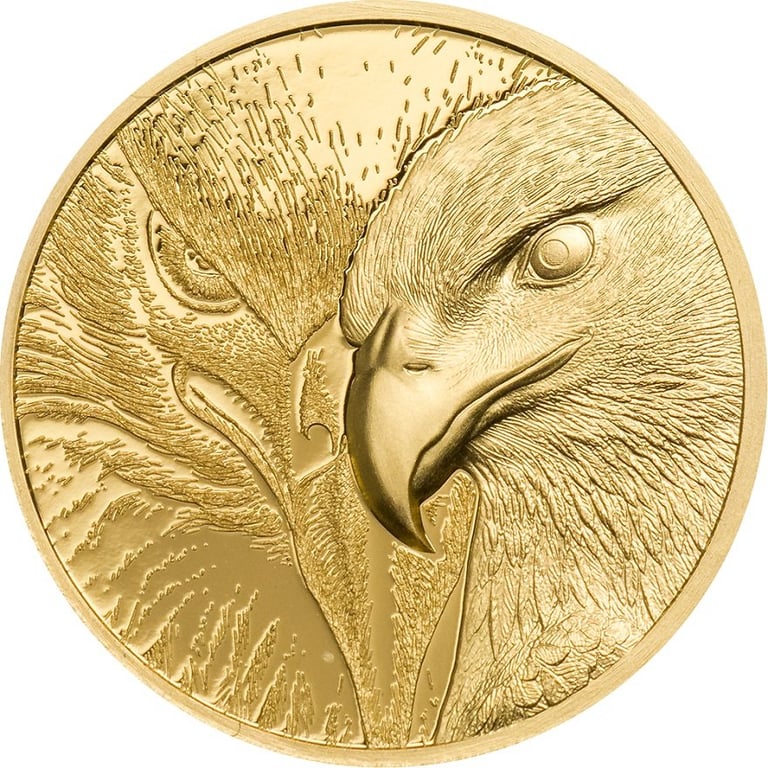 Front of the Gold Majestic Eagle 1/10 oz PF - High Relief 2020