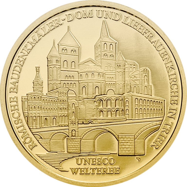 Back of the Gold Euro 1/2 oz