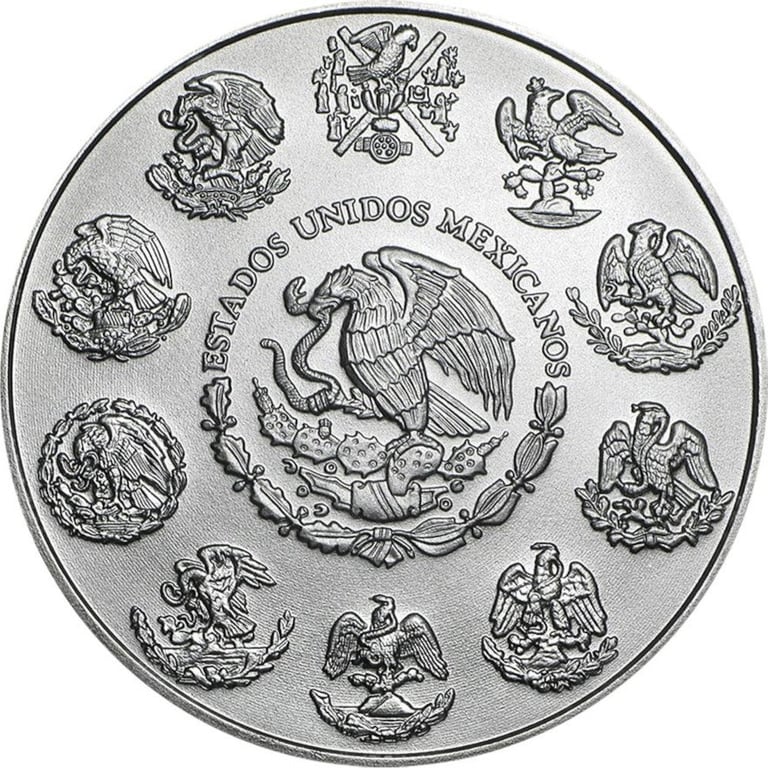 Back of the Silver Mexico Libertad 1 oz