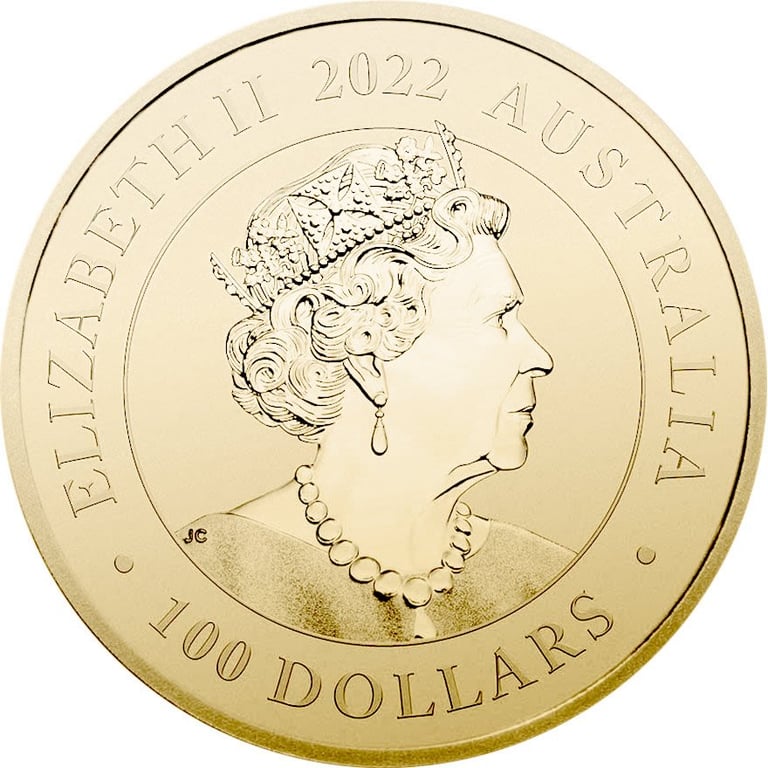 Back of the Gold Swan 1 oz - 2022