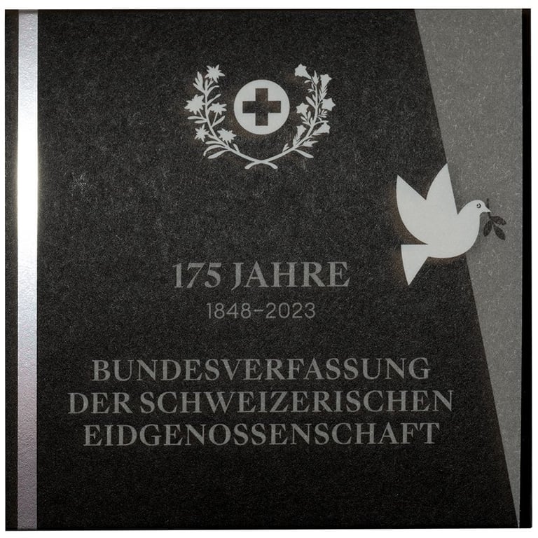 Original coin case of the Silver ""175 Years of the Federal Constitution"" 20 g - PF - 2023