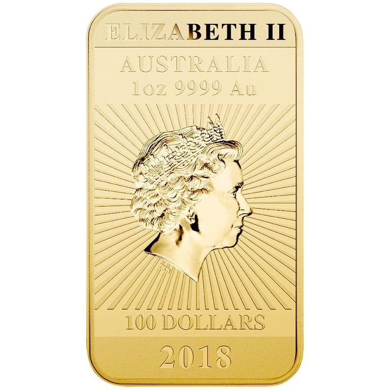 Back of the Gold Dragon Rectangle 1 oz - 2018