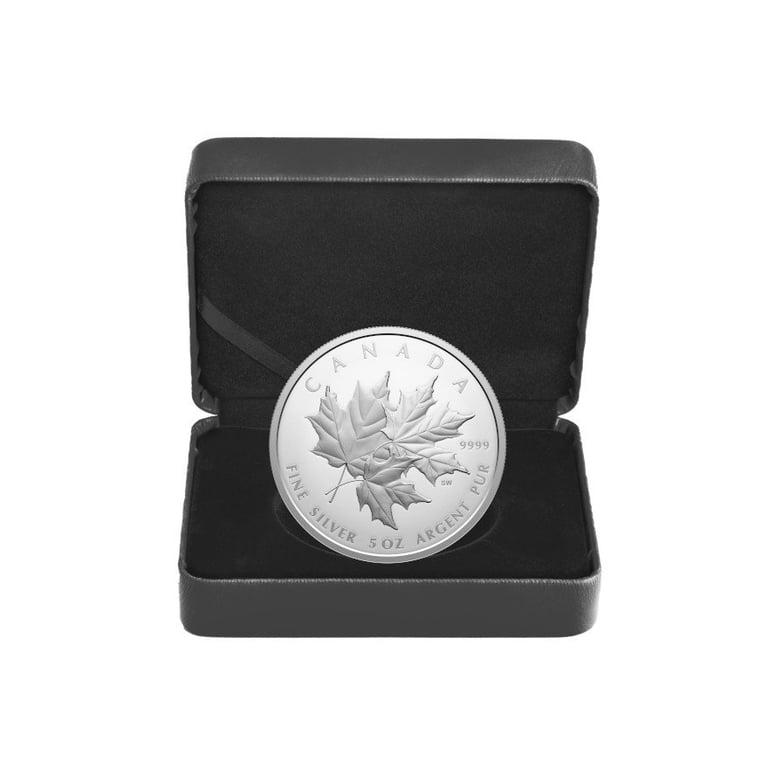 Silver Triple Maple Leaf 5 oz PF - 2025 in the original coin case