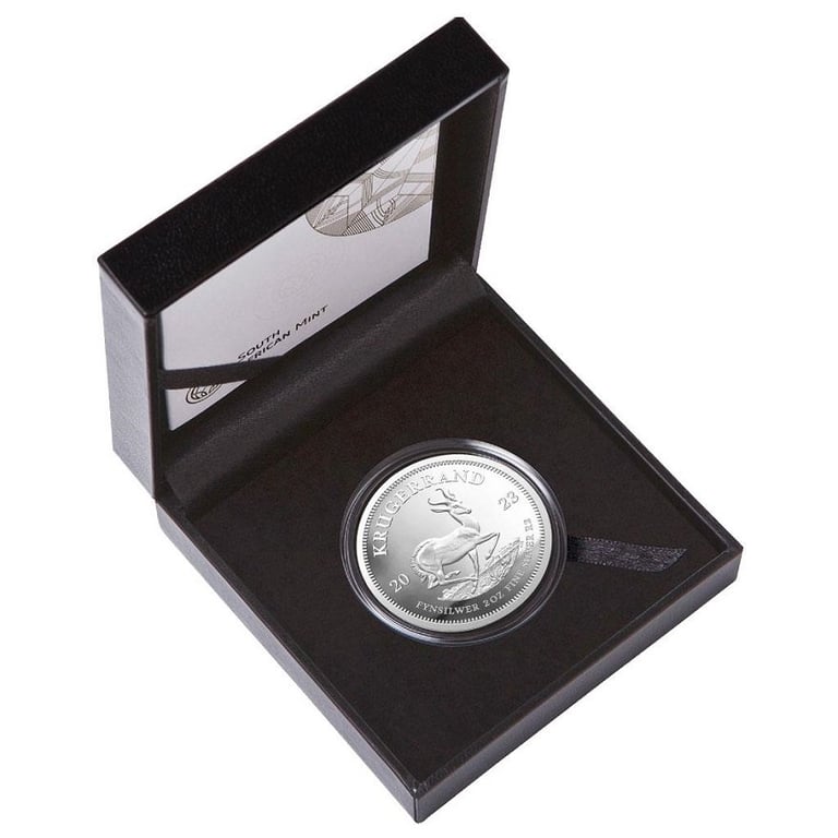 Silver Krugerrand 2 oz PF - 2023 in the original coin case