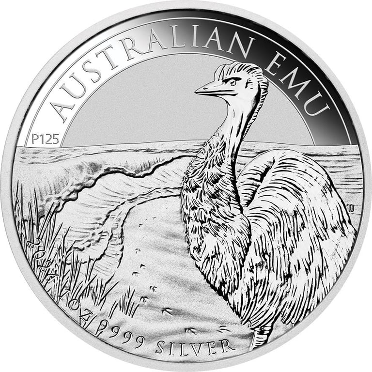 Front of the Silver Emu 1 oz - 2024