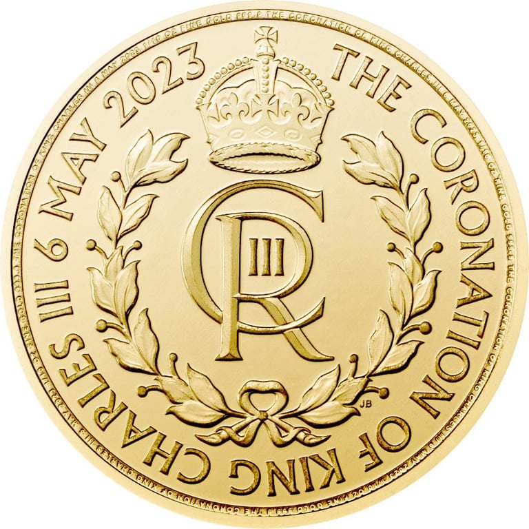 Front of the Gold King Charles III - Coronation 1/10 oz - The Royal Mint 2023