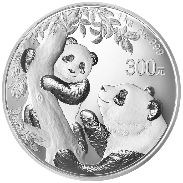 Front of the Silver Panda 1 kg PF - 2021