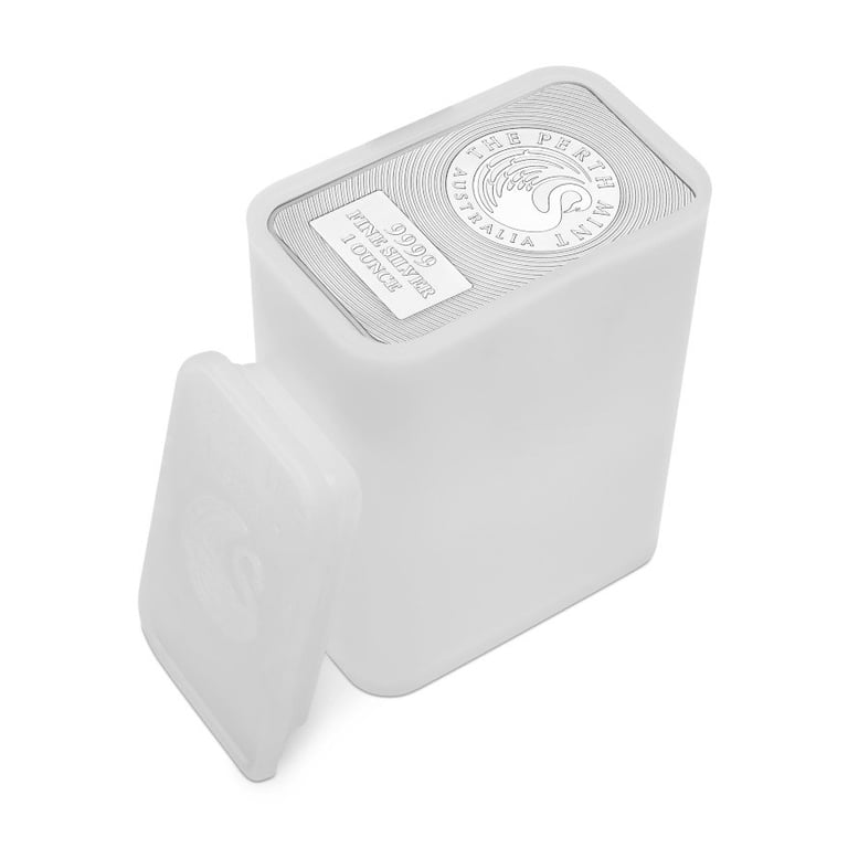 Side view of the Kangaroo silver bar 1 oz - Perth Mint