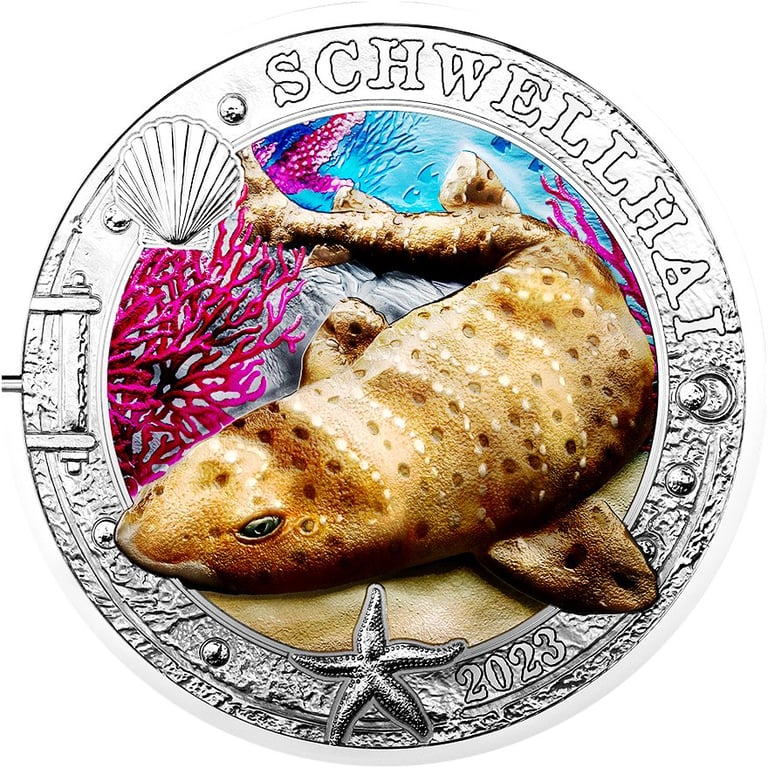 Front of the CuNi Luminous marine worlds “Schwellhai” 3 EUR UN - 2023
