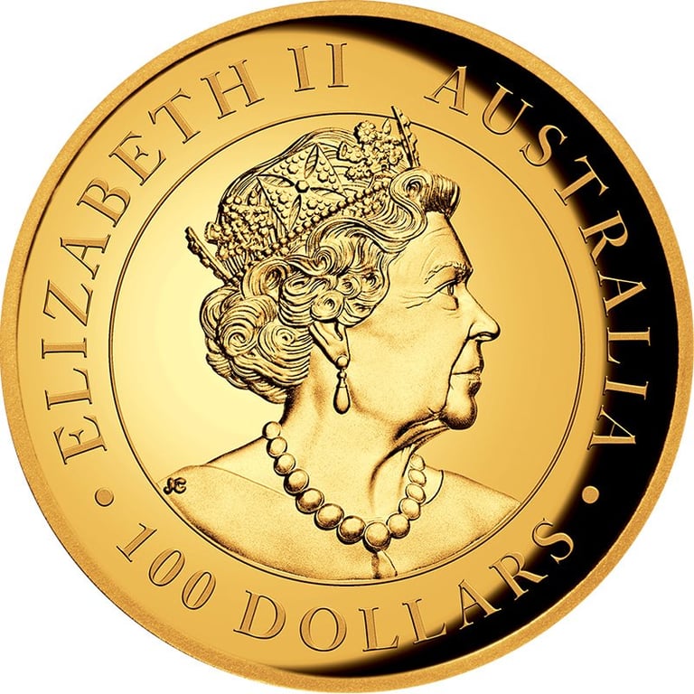 Back of the Gold Wedge Tailed Eagle 2020 - 1 oz PF High Relief