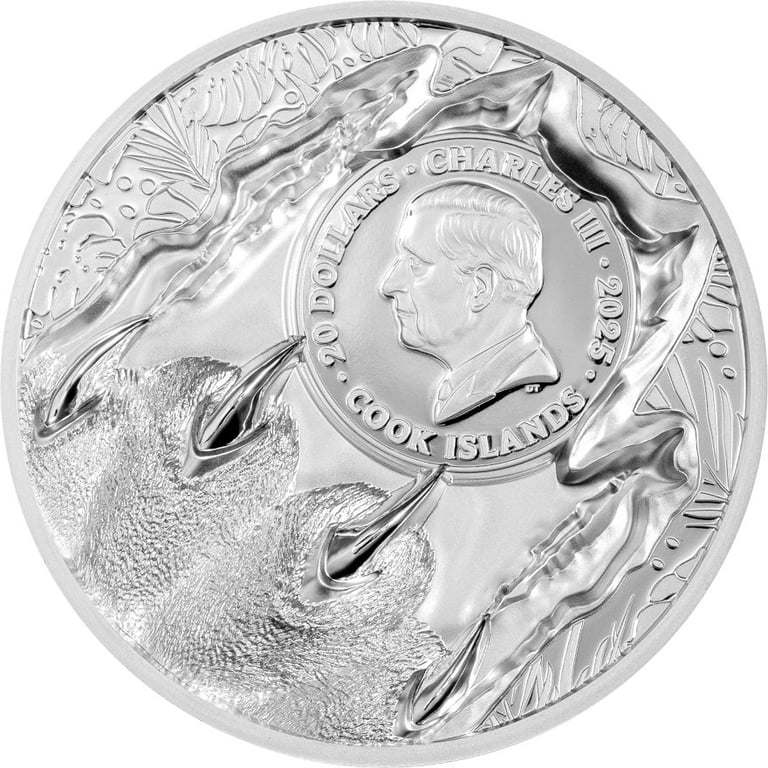 Back of the Silver King of the East - Tiger 3 oz PF- Ultra High Relief