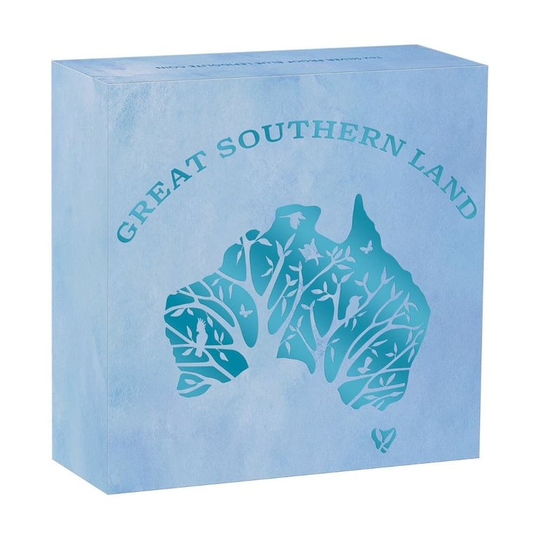 Original coin case of the Silver Lepidolite Coin - Great Southern Land 1 oz PF