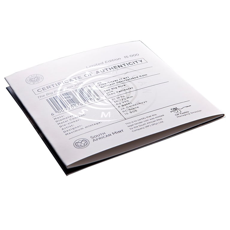 Certificate of authenticity