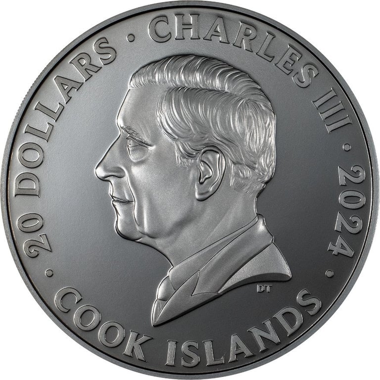 Back of the Silver Iron Maiden - Eddie 3 oz Black Proof - Ultra High Relief